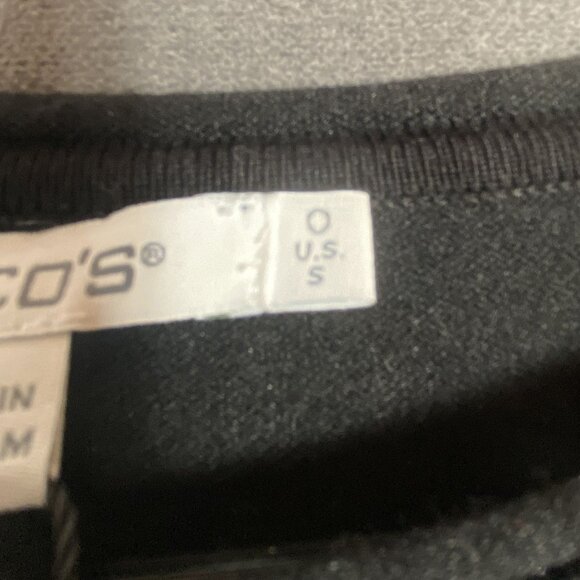 Chicos Black Sweater Dress With Pockets Button Rayon/Nylon Womens Size 0 U.S. S - Picture 6 of 11